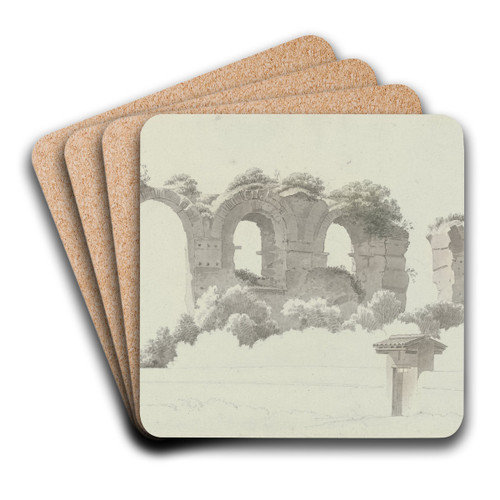 A Part of an Aqueduct in Rome by Josephus Augustus Knip Art Drink Coaster set
