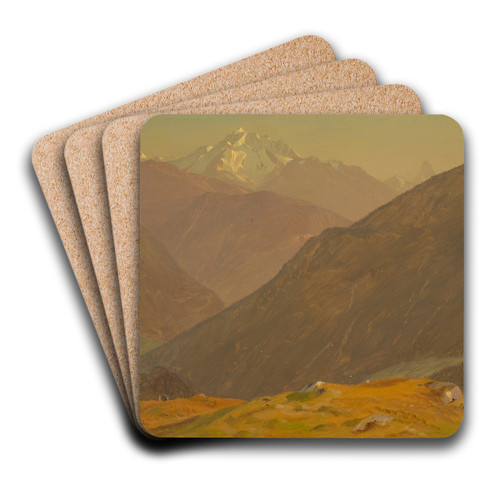 The Goell, near Berchtesgeden by Frederic Edwin Church Art Drink Coaster set
