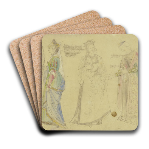 Medieval figures by Philipp Winterwerb Art Drink Coaster set