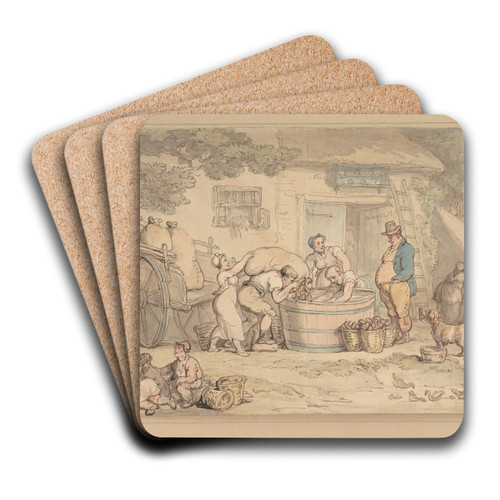 Farming scene by Thomas Rowlandson Art Drink Coaster set