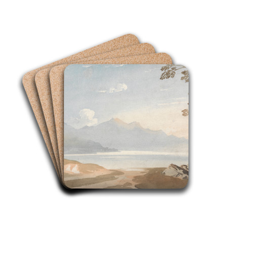 A Welsh Landscape a Lay-in' by John Varley Drink Coasters - set of 4