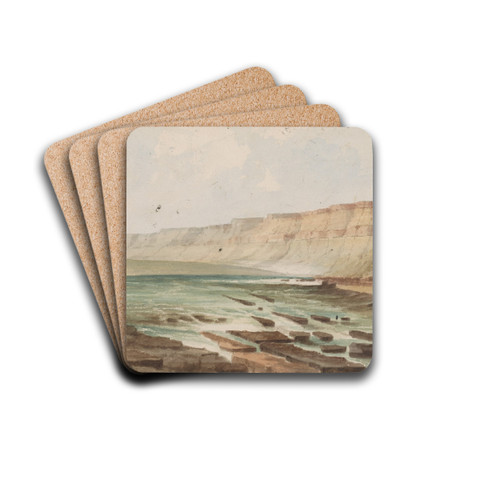 Columbia River Mouth of DesShutes by John Mix Stanley Drink Coasters - set of 4