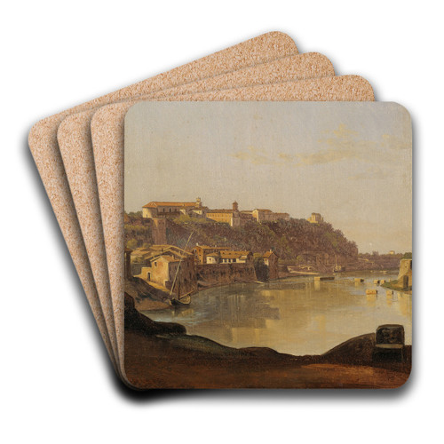 View over the Tiber to the Aventine, Rome by Gustaf Sderberg Art Drink Coaster set View over the Tiber to the Aventine, Rome by Gustaf Sderberg Art Drink Coaster set