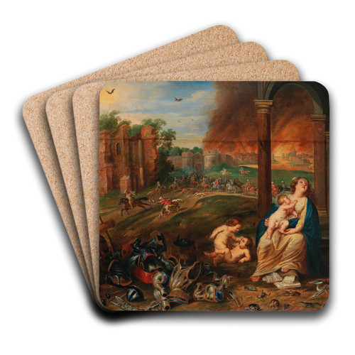 Allegory of touch by Frans Wouters Art Drink Coaster set Allegory of touch by Frans Wouters Art Drink Coaster set