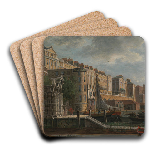 York Water-Gate and the Adelphi by Daniel Turner Art Drink Coaster set