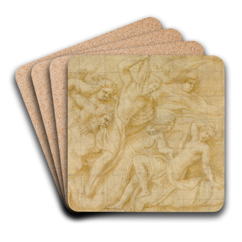 Birth of Bacchus by Giulio Romano Art Drink Coaster set