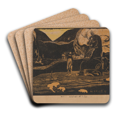 Maruru by Paul Gauguin Art Drink Coaster set