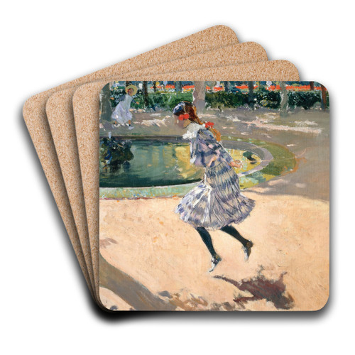 The Skipping Rope by Joaqun Sorolla Art Drink Coaster set
