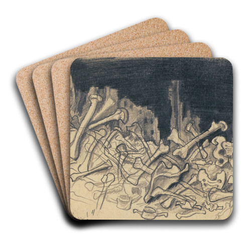 Sammelt Knochen! by Karl Wiener Art Drink Coaster set