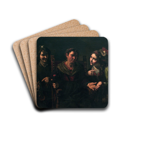The Fortune Teller by Pietro Paolini Drink Coasters - set of 4