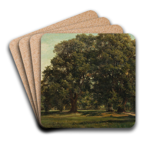 Zmeck park v Zahrdkchs by Alois Kirnig Art Drink Coaster set