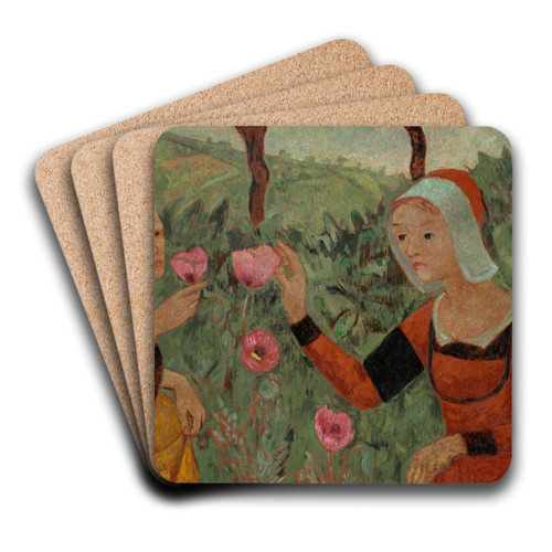 Les pavots by Paul Srusier Art Drink Coaster set