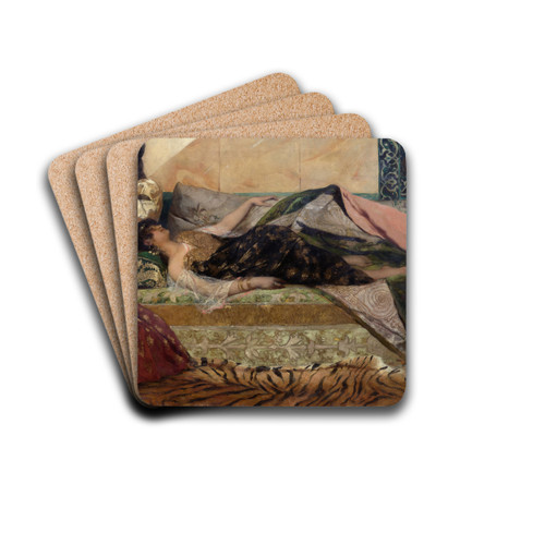 Odalisque by Jean-Joseph-Benjamin Constant Drink Coasters - set of 4