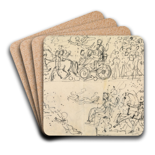 For the Triumph of Britannia by Thomas Stothard Art Drink Coaster set