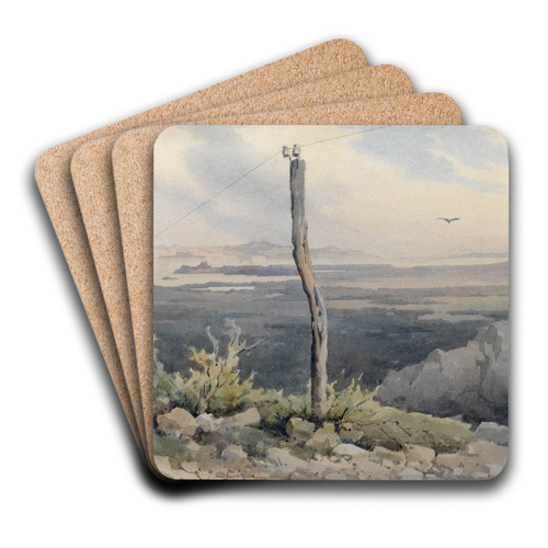 Korfu Sciroccostimmung by Angelos Giallinas Art Drink Coaster set