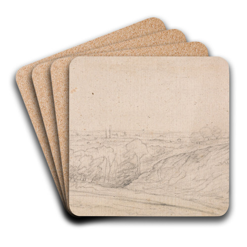 Dedham Vale from Langham by John Constable Art Drink Coaster set