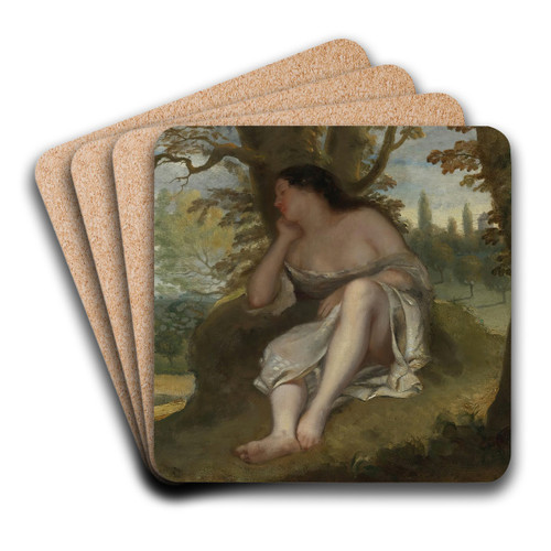 La sieste by Gustave Courbet Art Drink Coaster set