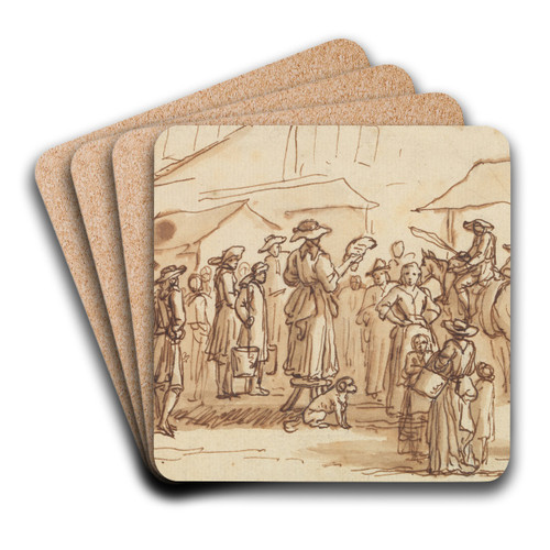 A Scene at Windsor by Sir James Thornhill Art Drink Coaster set A Scene at Windsor by Sir James Thornhill Art Drink Coaster set