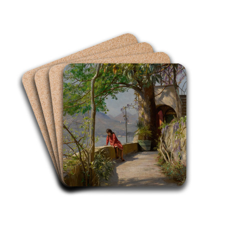 Summer In Varenna, Italy by Peder Mrk Mnsted Drink Coasters - set of 4