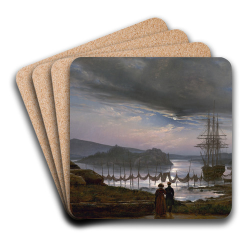 View from Vaekero near Christiania by Johan Christian Dahl Art Drink Coaster set