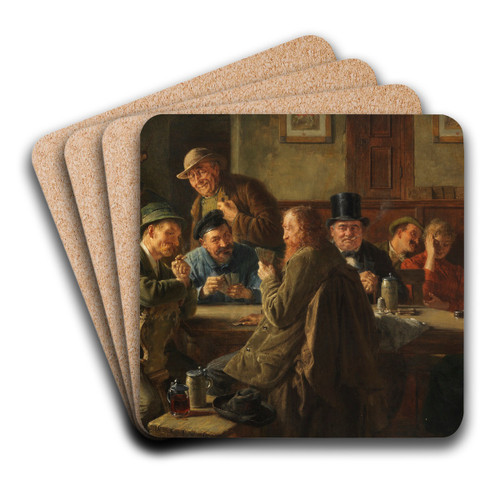 Vorstadtkneipe by Eduard von Grtzner Art Drink Coaster set