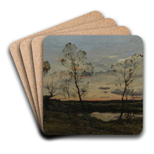 Landscape by Henri-Joseph Harpignies Art Drink Coaster set