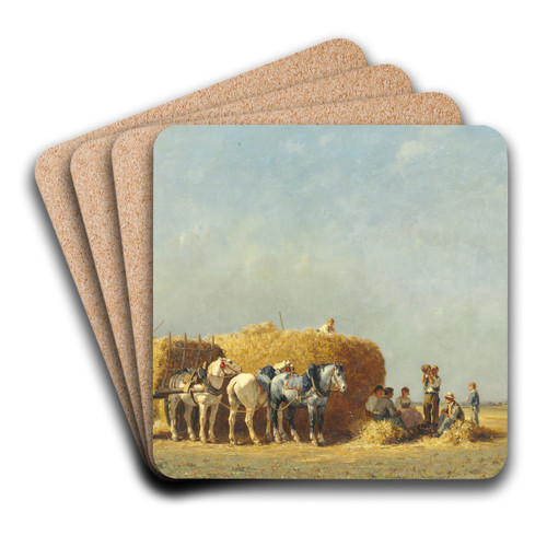 The Noonday Meal by Jules-Jacques Veyrassat Art Drink Coaster set The Noonday Meal by Jules-Jacques Veyrassat Art Drink Coaster set