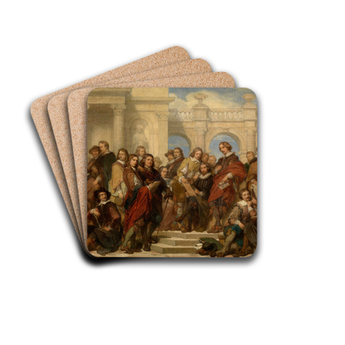 Painters and Etchers by Nicaise De Keyser Drink Coasters - set of 4 Painters and Etchers by Nicaise De Keyser Drink Coasters - set of 4