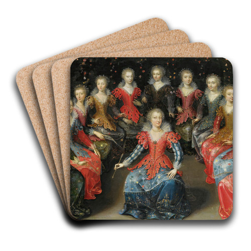 An Allegory Of Love by Claude Druet Art Drink Coaster set