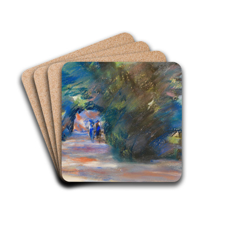 Allee mit zwei Reitern by Max Liebermann Drink Coasters - set of 4