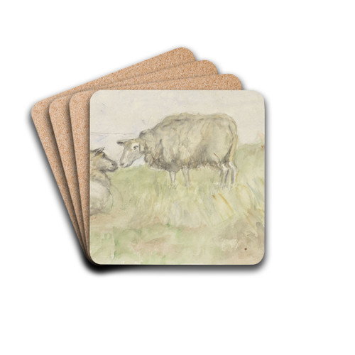 Twee schapen by Jozef Israls Drink Coasters - set of 4