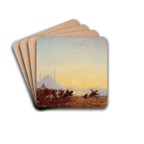 Fantasia  Constantinople by Flix Ziem Drink Coasters - set of 4