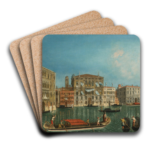 The Grand Canal, Venice, With Palazzo Foscari And Palazzo Balbi by Michele Marieschi Art Drink Coaster set