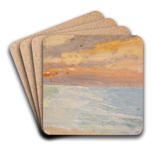 Meer mit untergehender Sonne by Ernst Schiess Art Drink Coaster set
