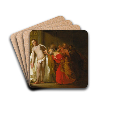 Doubting Thomas by Nicolaus Knpfer Drink Coasters - set of 4