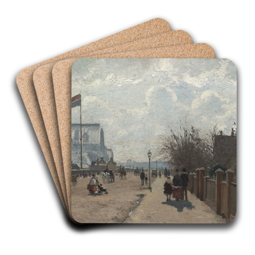 The Crystal Palace by Camille Pissarro Art Drink Coaster set