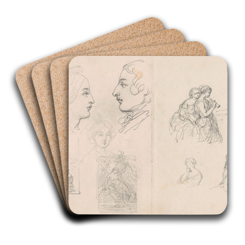 Attitudes and Heads by Nicaise De Keyser Art Drink Coaster set