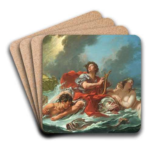 Arion on the Dolphin by Franois Boucher Art Drink Coaster set
