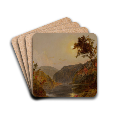 Hudson River Landscape by Jasper Francis Cropsey Drink Coasters - set of 4