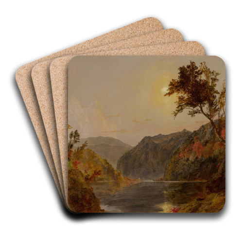 Hudson River Landscape by Jasper Francis Cropsey Art Drink Coaster set