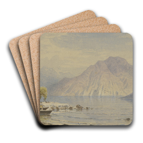 Lake Como by Carl Morgenstern Art Drink Coaster set