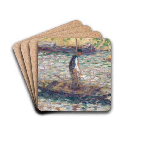 AFisherman by Georges Seurat Drink Coasters - set of 4