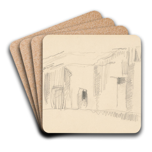 Study of Houses by Paul Czanne Art Drink Coaster set