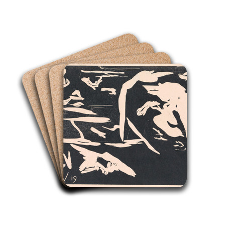 Abstracte compositie by Erich Wichmann Drink Coasters - set of 4