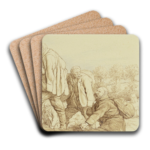 Five wanderers by Wilhelm Altheim Art Drink Coaster set