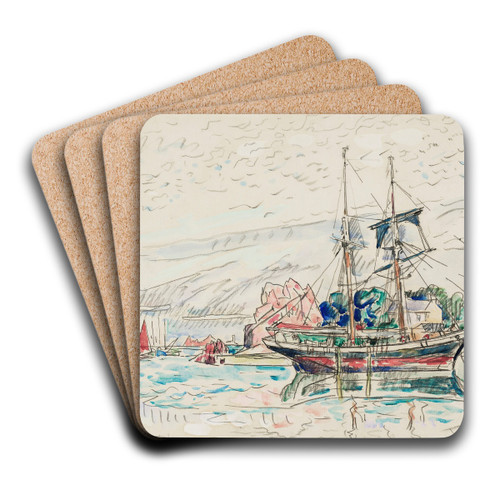 Loguivy by Paul Signac Art Drink Coaster set Loguivy by Paul Signac Art Drink Coaster set