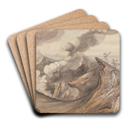 The Ascent of Vesuvius by Henry Tresham Art Drink Coaster set