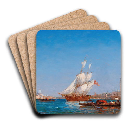 Venice, the Bacino di San Marco by Flix Ziem Art Drink Coaster set
