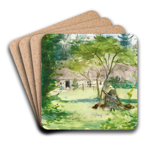 Paysage by Berthe Morisot Art Drink Coaster set