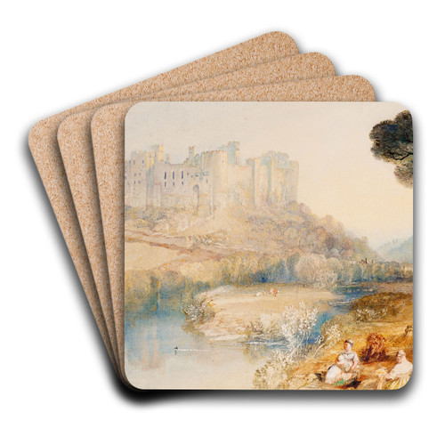 Ludlow Castle, Shropshire by Joseph Mallord William Turner Art Drink Coaster set